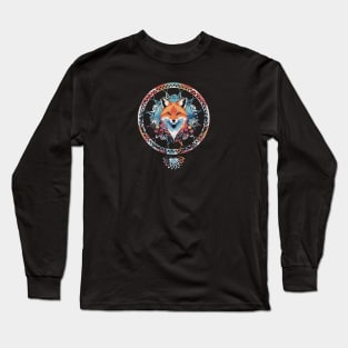 Mystical Fox Mandala Cyrcle Long Sleeve T-Shirt